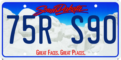 SD license plate 75RS90