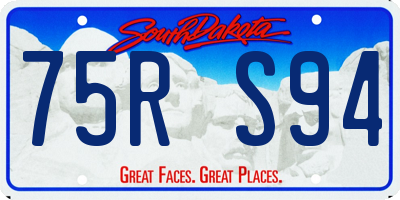 SD license plate 75RS94