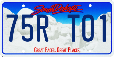 SD license plate 75RT01