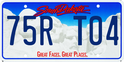 SD license plate 75RT04