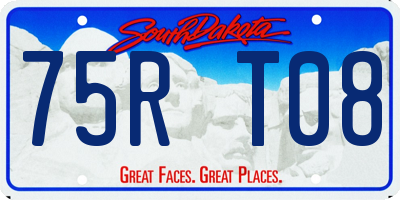 SD license plate 75RT08