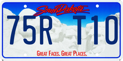 SD license plate 75RT10