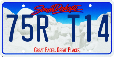 SD license plate 75RT14