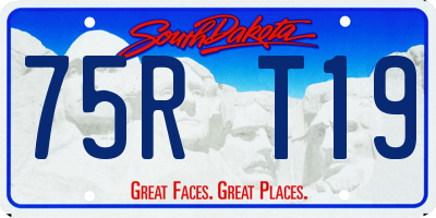 SD license plate 75RT19