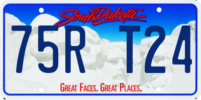 SD license plate 75RT24