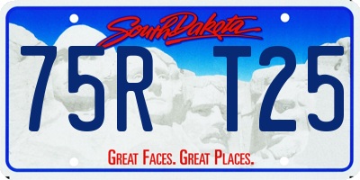 SD license plate 75RT25