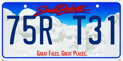 SD license plate 75RT31