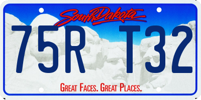 SD license plate 75RT32