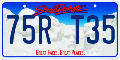SD license plate 75RT35