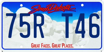 SD license plate 75RT46