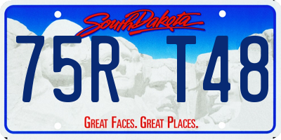 SD license plate 75RT48