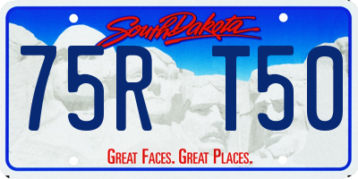 SD license plate 75RT50