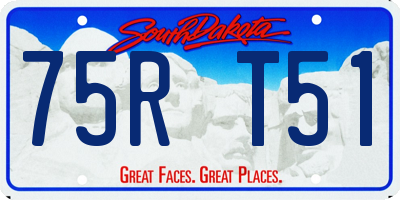 SD license plate 75RT51