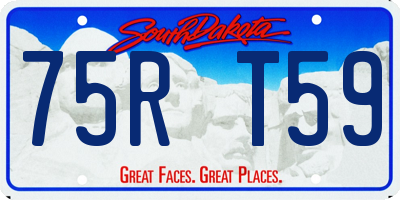 SD license plate 75RT59