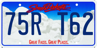 SD license plate 75RT62