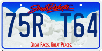 SD license plate 75RT64