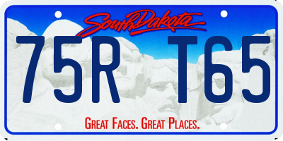 SD license plate 75RT65