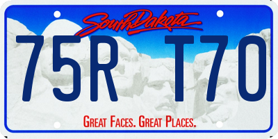 SD license plate 75RT70