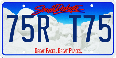SD license plate 75RT75