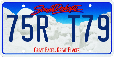 SD license plate 75RT79
