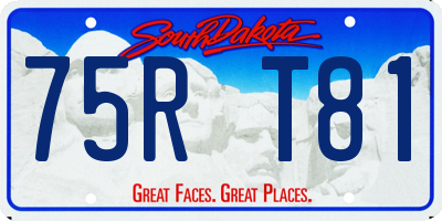 SD license plate 75RT81