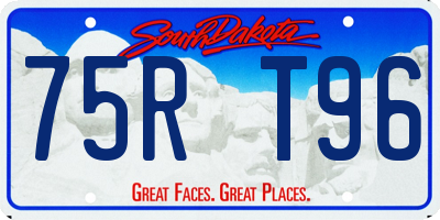 SD license plate 75RT96