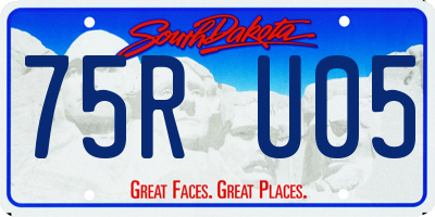 SD license plate 75RU05