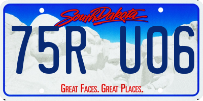 SD license plate 75RU06