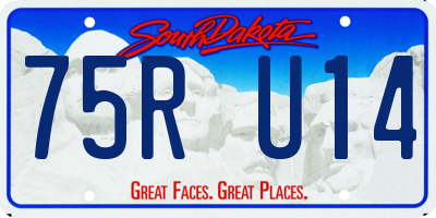 SD license plate 75RU14