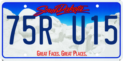 SD license plate 75RU15