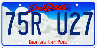 SD license plate 75RU27