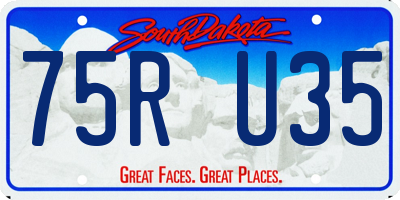 SD license plate 75RU35