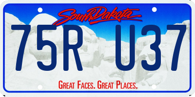 SD license plate 75RU37