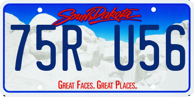 SD license plate 75RU56