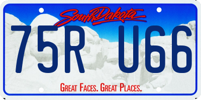 SD license plate 75RU66
