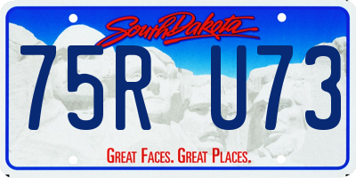 SD license plate 75RU73