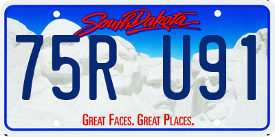 SD license plate 75RU91