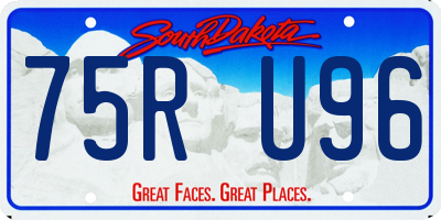 SD license plate 75RU96