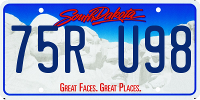 SD license plate 75RU98