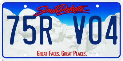 SD license plate 75RV04