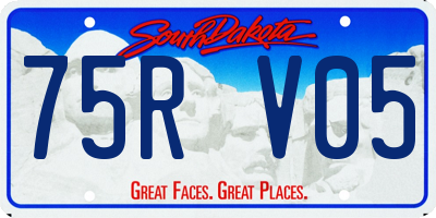 SD license plate 75RV05