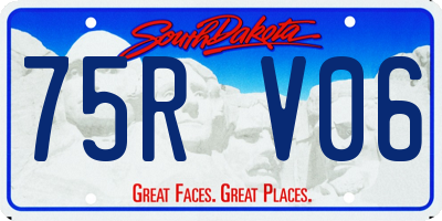 SD license plate 75RV06