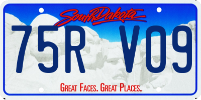 SD license plate 75RV09