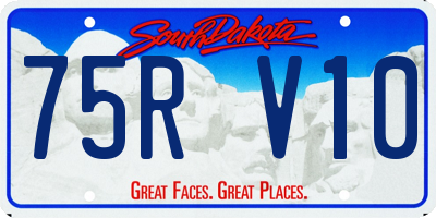 SD license plate 75RV10