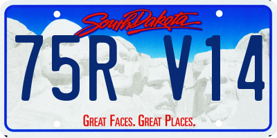 SD license plate 75RV14