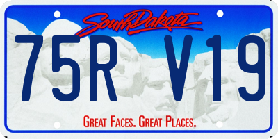 SD license plate 75RV19