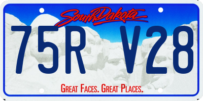 SD license plate 75RV28