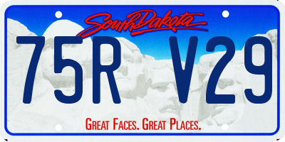 SD license plate 75RV29