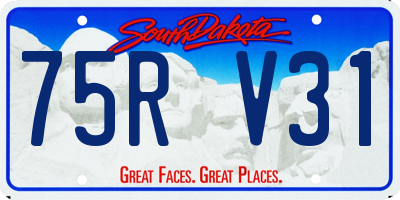 SD license plate 75RV31