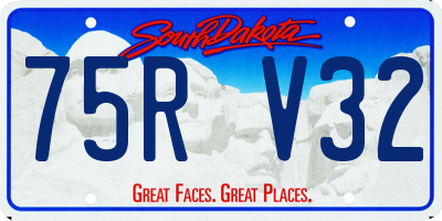 SD license plate 75RV32